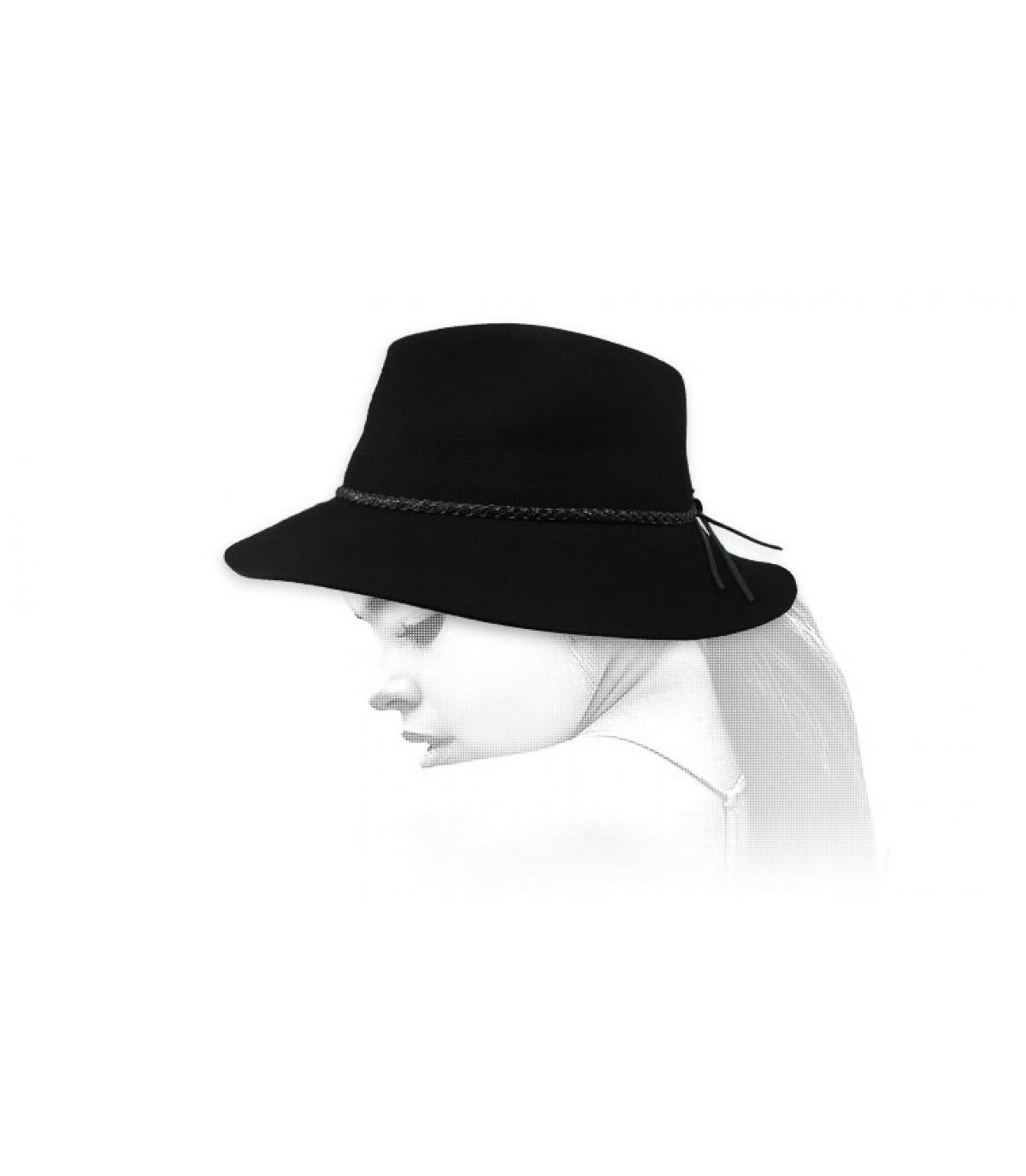 Fedora schwarz flexibel Mac Line black